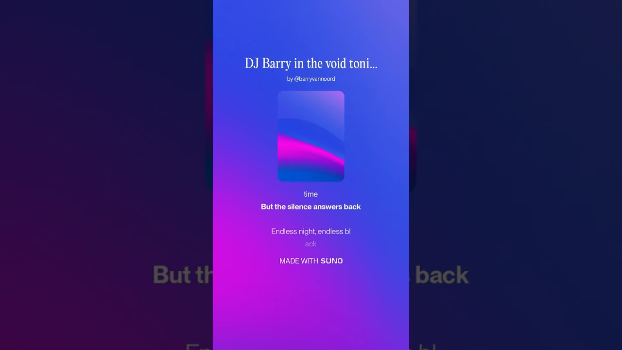 DJ Barry in the void tonight