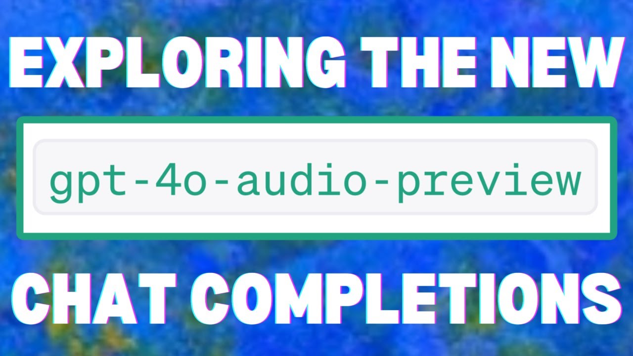 Exploring OpenAI's New GPT-4o Audio Preview Model: The Future of AI Audio Processing