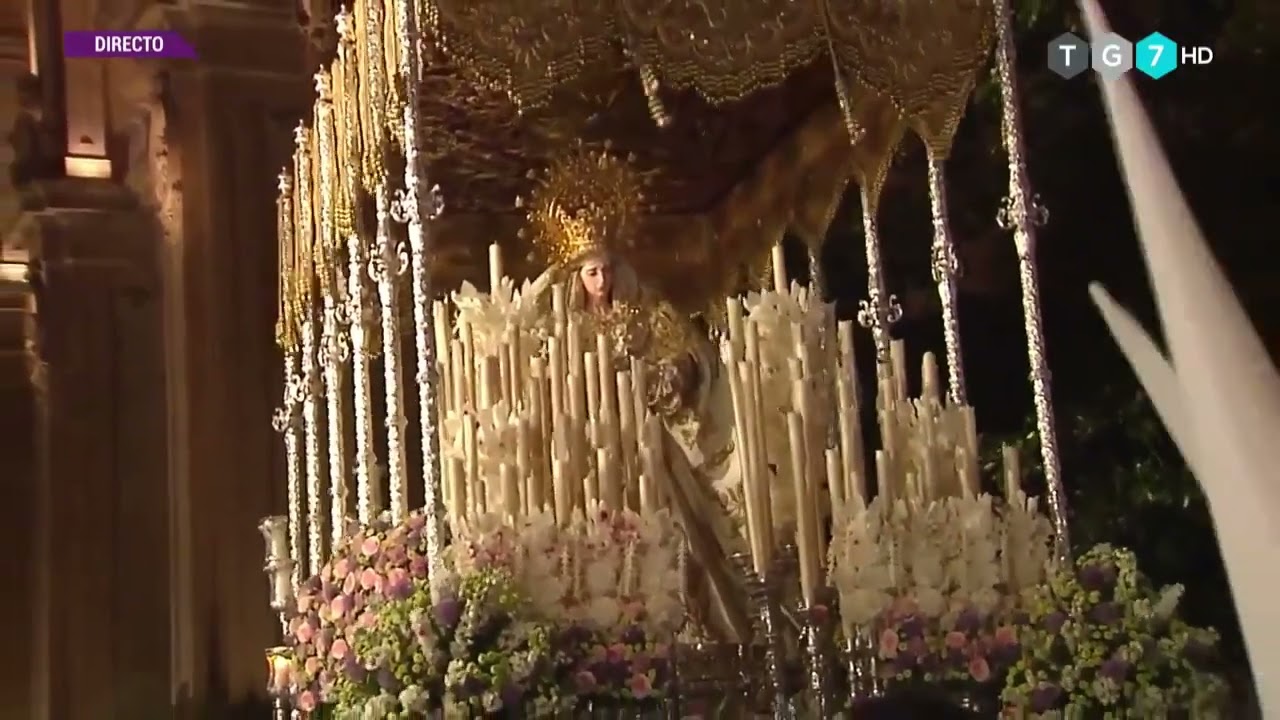 Virgen de la Encarnación (Cautivo) en Pasiegas + entrada bajo la lluvia | Granada 2024