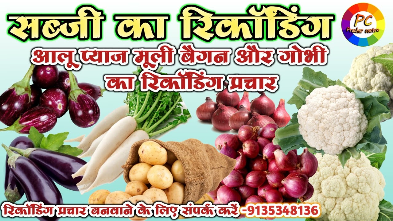 आलू प्याज बैगन मुली और फुलगोभी का प्रचार || Sabji Ka recording Prachar || सब्जी की रिकॉर्डिंग प्रचार