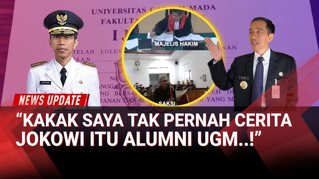 Saksi: Kakak Saya Seangkatan Jokowi di UGM, Tapi Tak Pernah Bilang Kenal!
