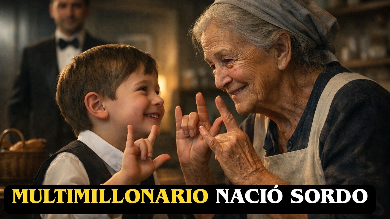 El Hijo del Multimillonario Nació Sordo…  pero la anciana Empleada lo hacia feliz