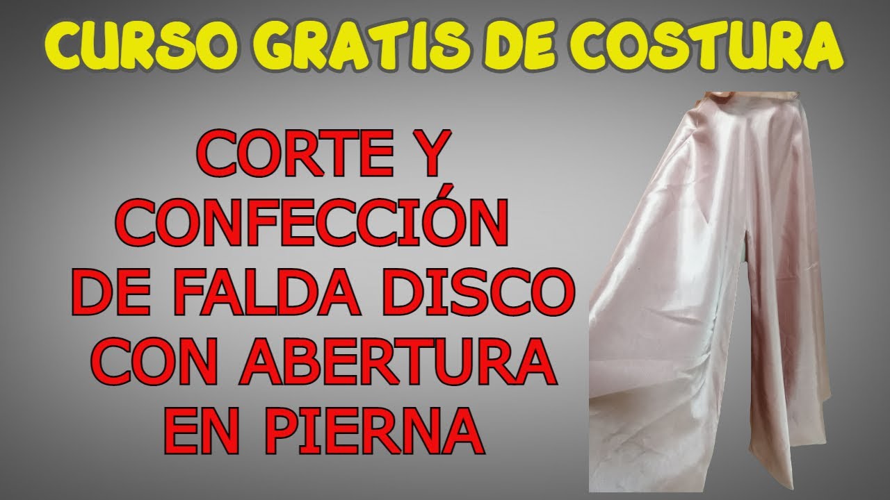 COMO HACER UNA FALDA DISCO CON ABERTURA EN LA PIERNA