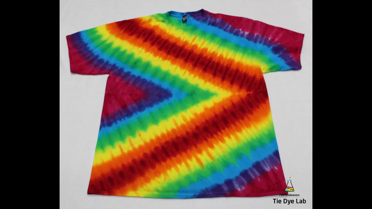 How To Tie Dye A Rainbow Side V Or Arrow Shirt