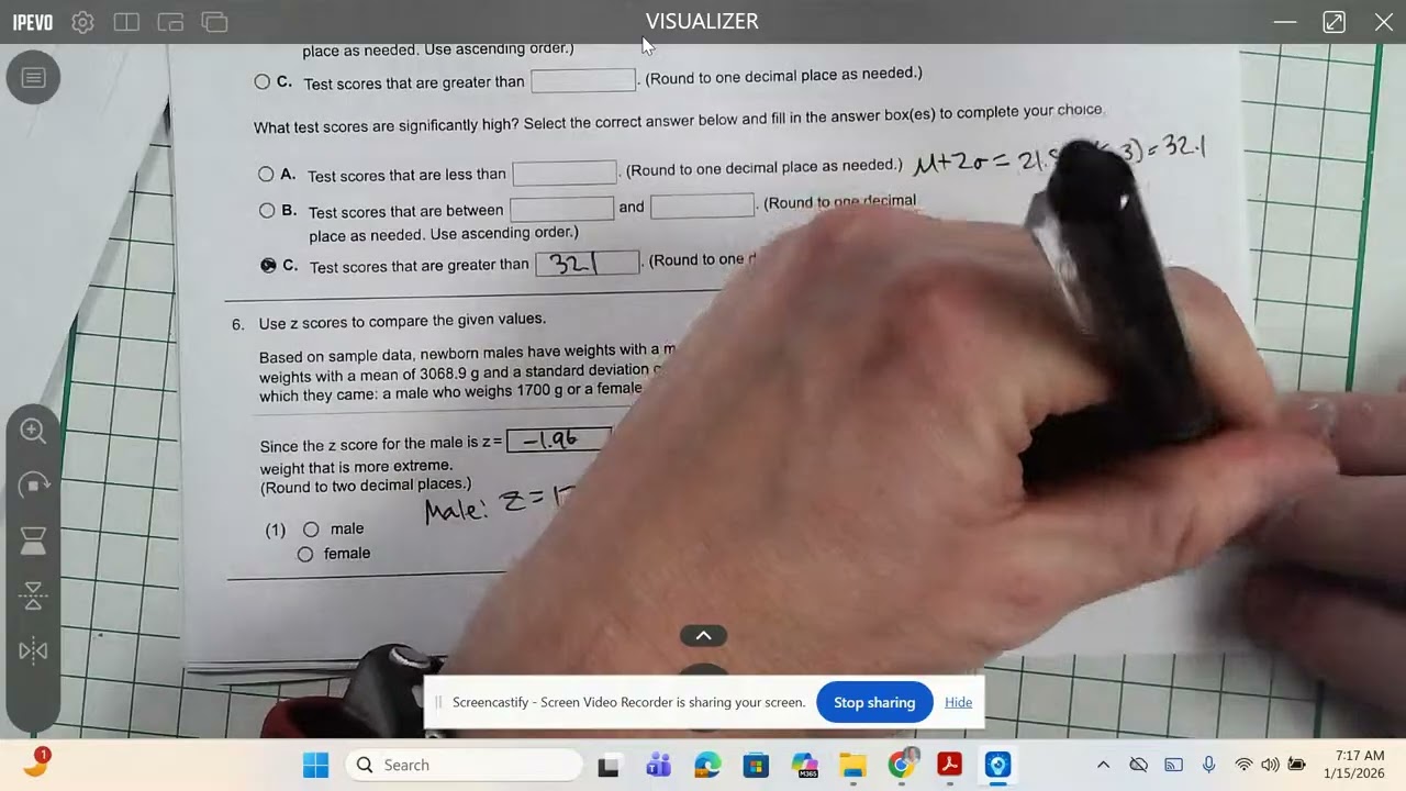 STAT 2163 Lesson 3.3 Homework Video