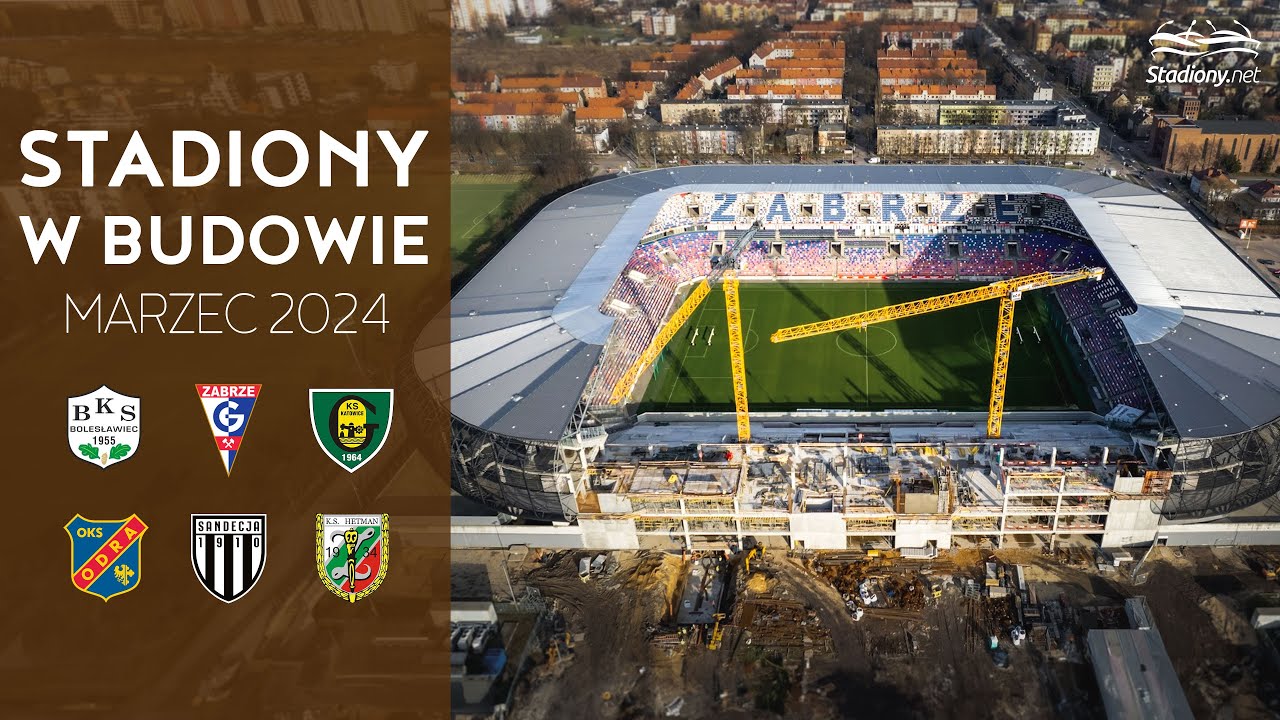 Polskie Stadiony w Budowie (Marzec 2024)