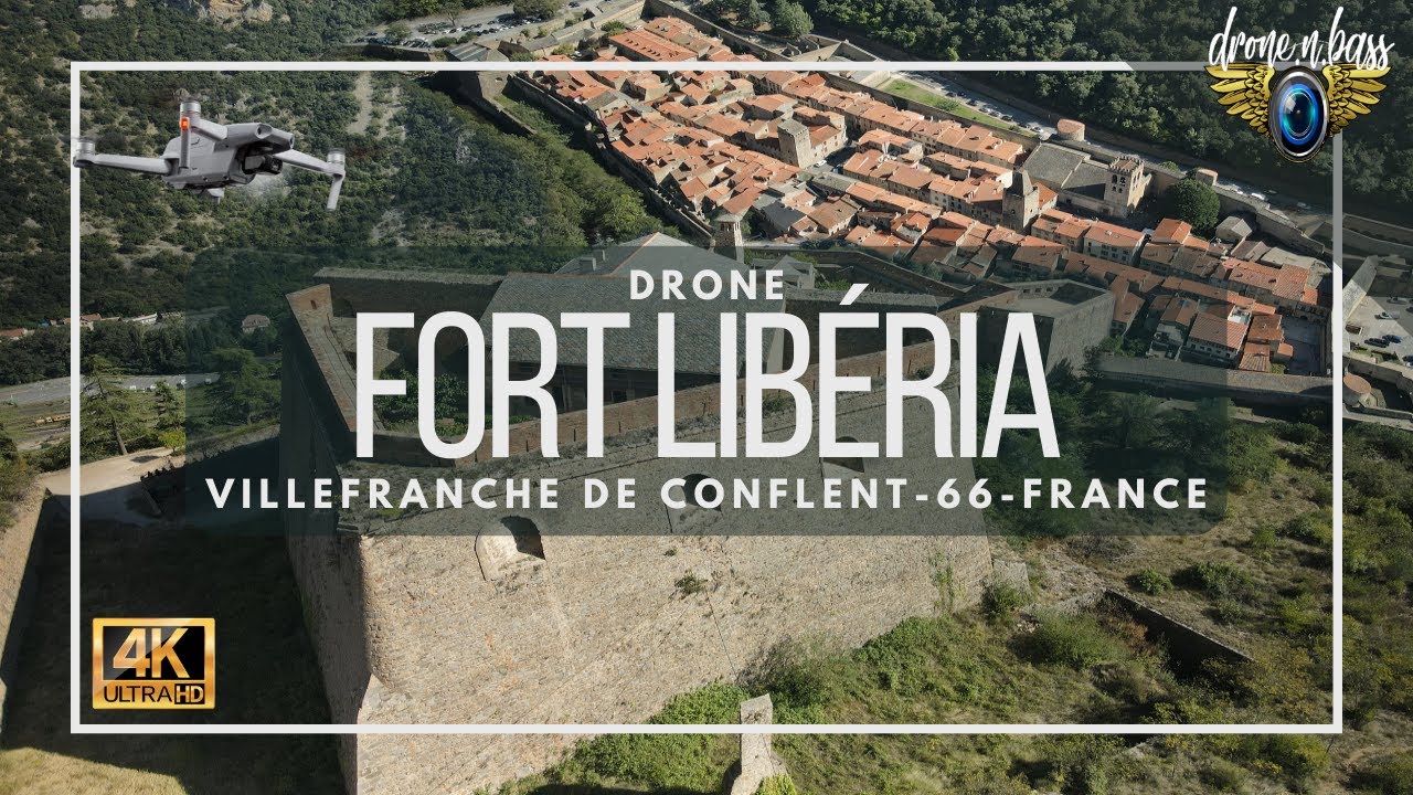 Fort Lib&eacute;ria vu du ciel🧙🏼- 🇨🇵66 Villefranche de Conflent |drone 4K|
