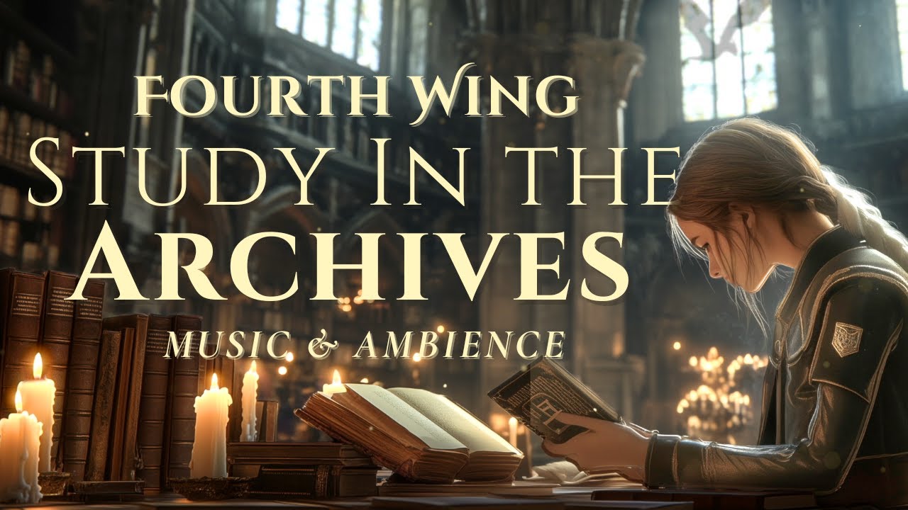 Study in the Archives at Basgiath College | FOURTH WING Reading Music & Ambience for Fantasy Reading