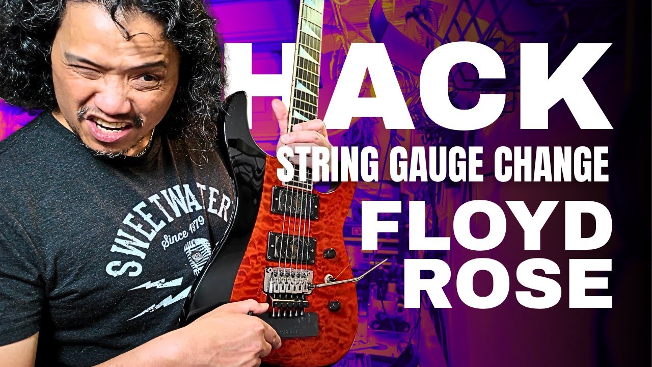 EASY Floyd Rose Setup STRING GAUGE CHANGE HACK!