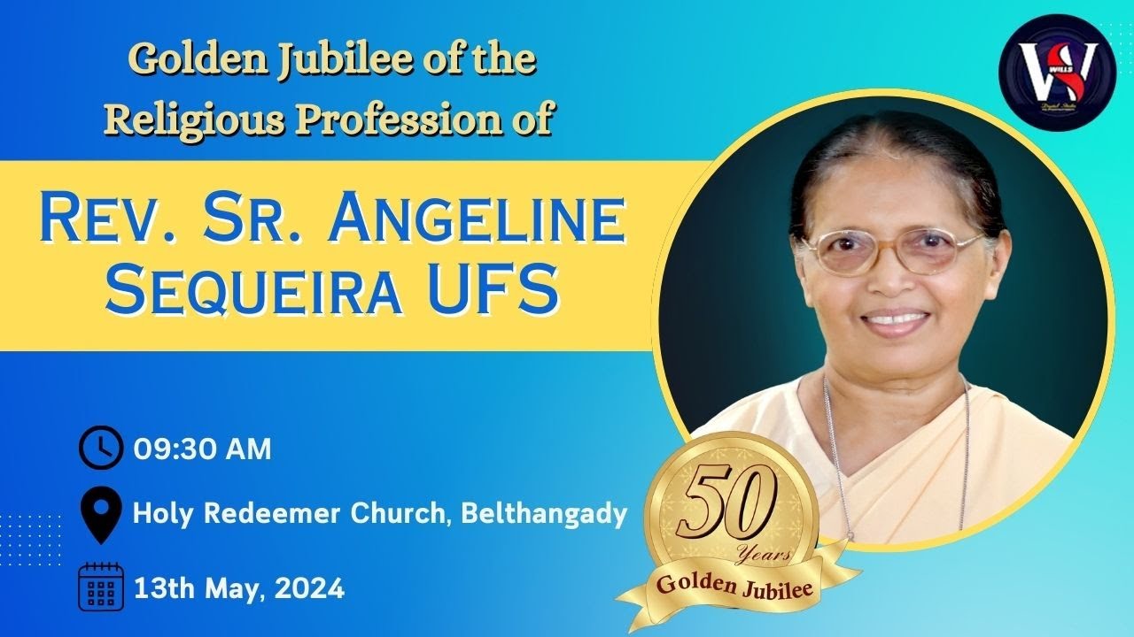 Golden Jubilee of the Religious Profession of Rev. Sr. Angeline Sequeira UFS | Belthangady