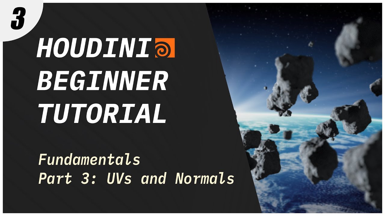 Houdini Beginner Tutorial - Understanding UVs & Normals - Fundamentals (Part 3)