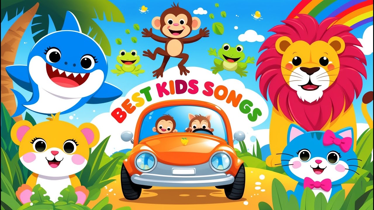 Best Kids Songs Compilation 🎶 Baby Shark, Monkey Dance, Froggy Hop, Kitty Song & More | Miracle4Kids