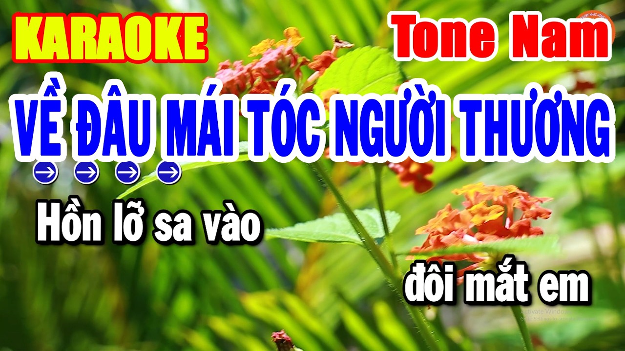 Karaoke Về Đâu Mái Tóc Người Thương Nhạc Sống Tone Nam Chuẩn Bolero Dễ Hát | Hải Tiên