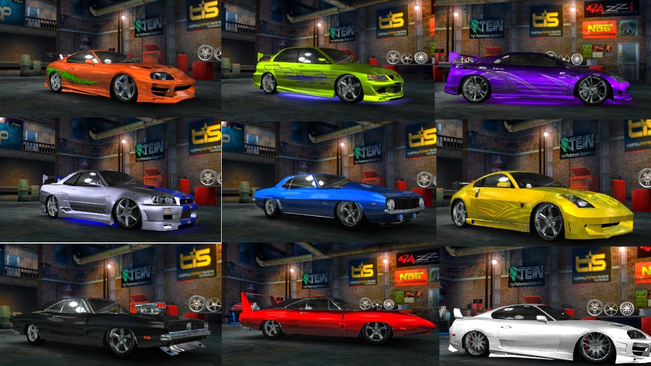 РАЗЛИЧНЫЕ БЫСТРЫЕ И ЯРОСТНЫЕ ТАЧКИ В Midnight Club 3