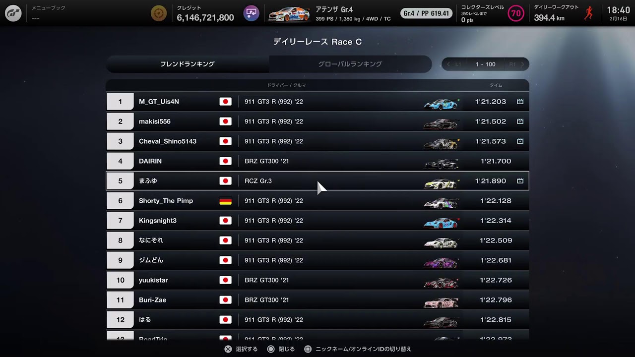 [GT7 ]ヨジローGT　今週のデイリーはどうかな？2026 02 16
