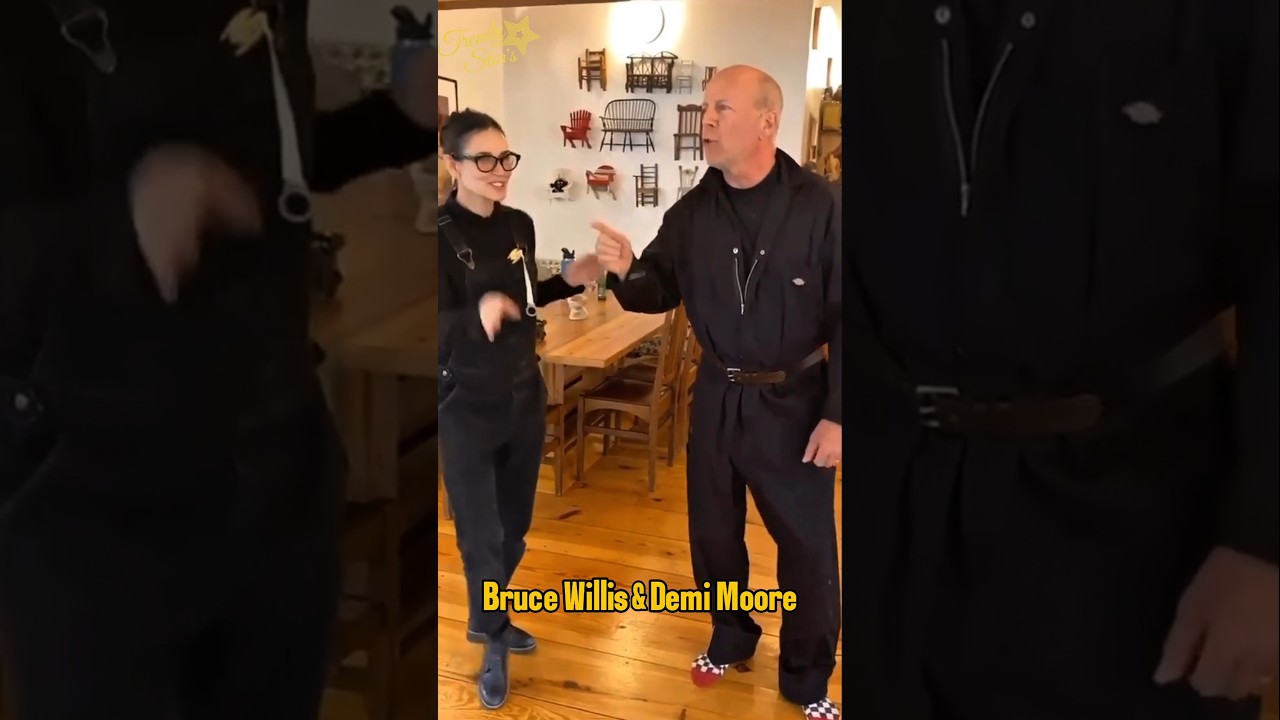 Bruce Willis&nbsp;and&nbsp;Demi Moore&nbsp;proving exes can still have fun! 💃🕺#brucewillis #demimoore