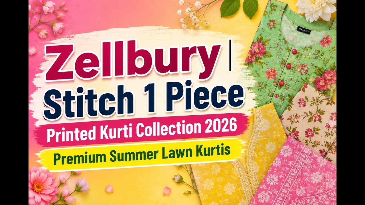 Zellbury | Stitched 1-Piece Printed Kurti Collection 2026 | Premium Summer Lawn Kurtis |