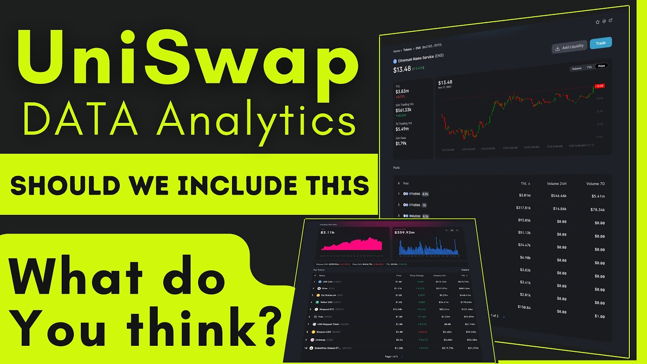 Uniswap Data Analytics | Should We Include Crypto Data Analytics In Uniswap v3 Defi Projects