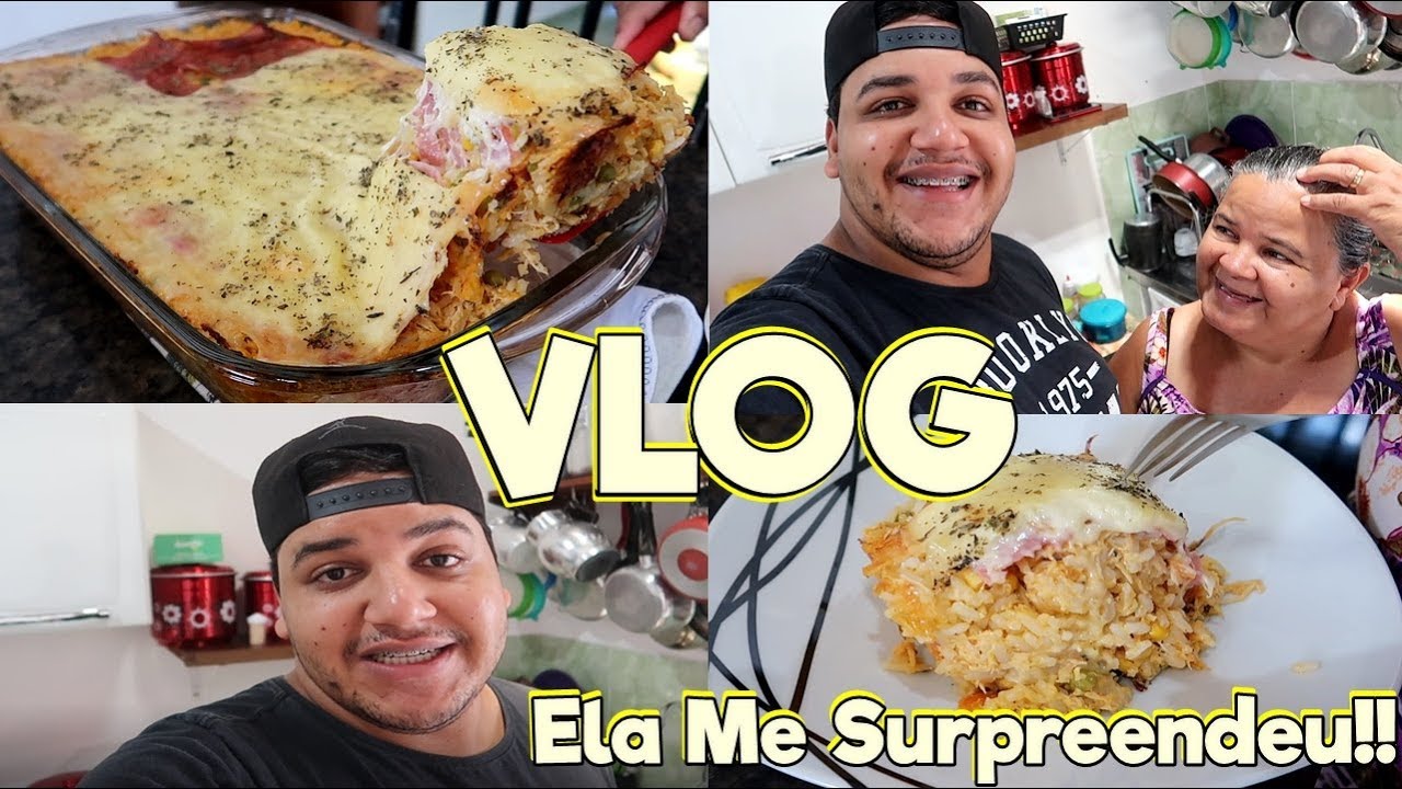 ELA FEZ o MELHOR ARROZ DE FORNO DA MINHA VIDA!! UM ALMOÇO COMPLETÃO - MAINHA na COZINHA!!😍