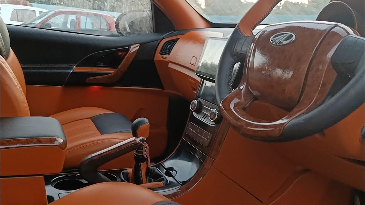 Mahindra XUV 500 Car Interior Modification | Wooden Hydro dip | Customised Seat Covers | Fabricated