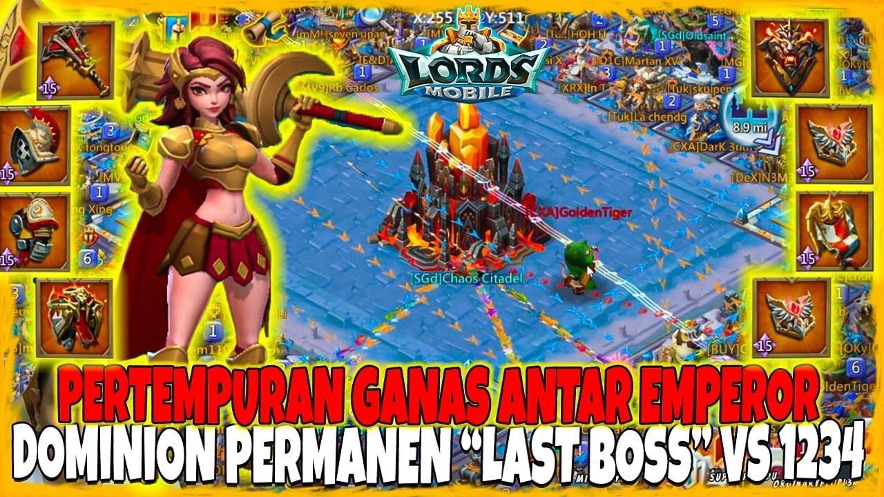 PERTEMPURAN ANTAR EMPEROR DOMINION PERMANEN VS 1234 BAKU HANTAM !!! - Lords Mobile Indonesia