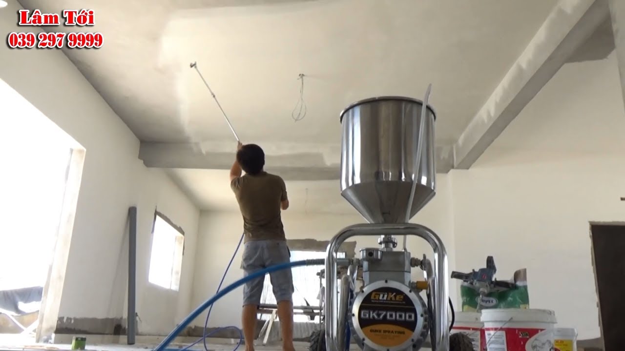 GK 7000 MÁY PHUN BỘT TRÉT BẮC NINH SÍP HÀNG TẬN CÔNG TRÌNH HƯỚNG DẪN SỬ DỤNG CHUYÊN GIAO CÔNG NGHỆ