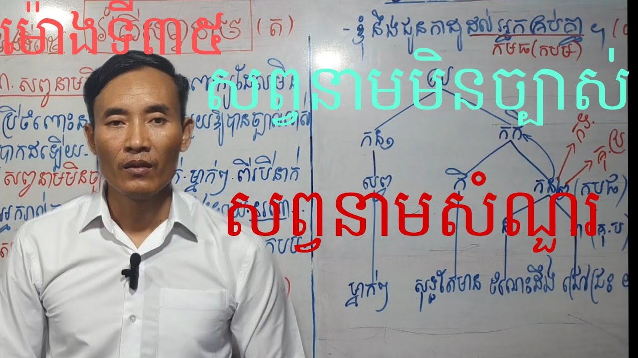 វេយ្យាករណ៍: សព្វនាមមិនច្បាស់ និងសព្វនាមសំណួរ Unclear pronouns and question pronouns(ម៉ោងទី៣៥) EP VUN