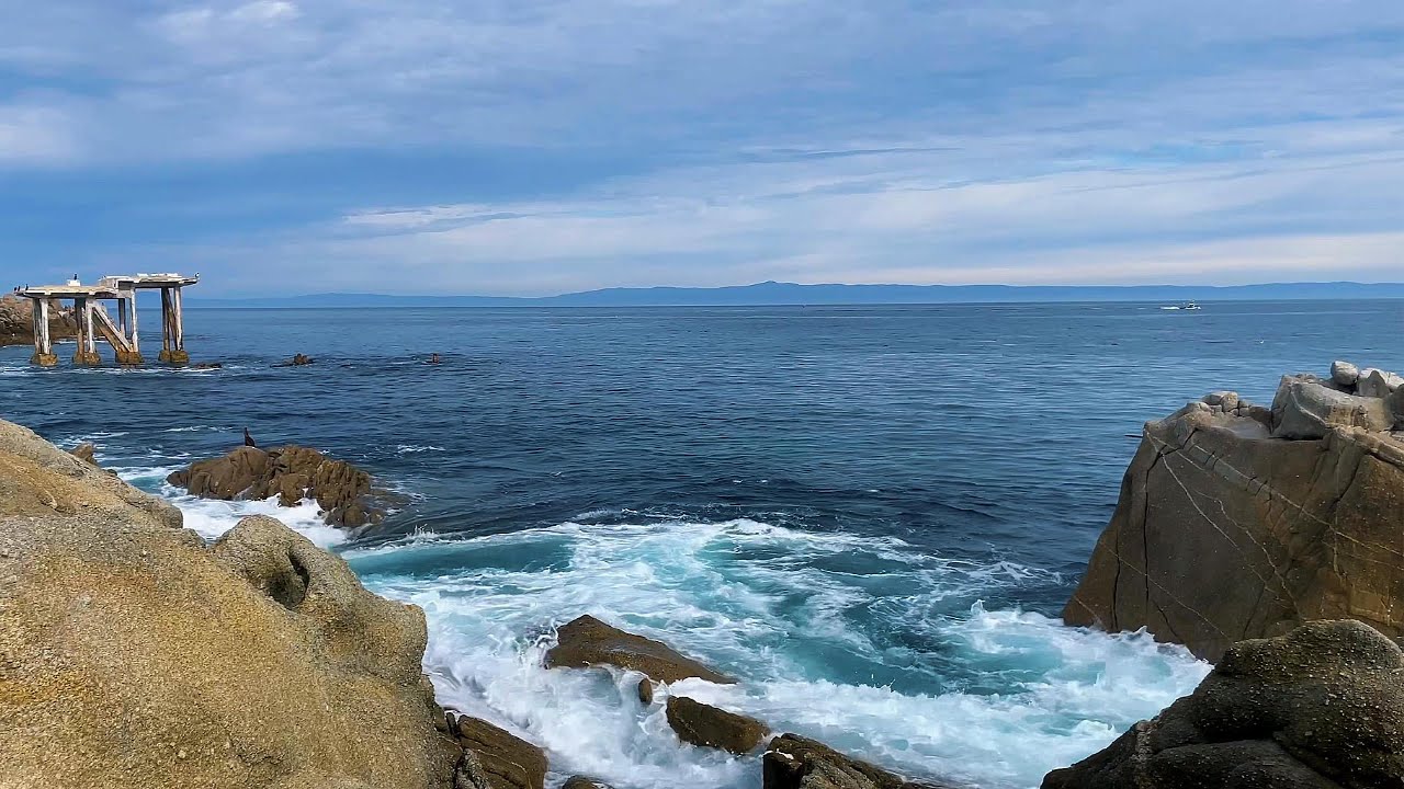 Ocean Waves Ambience | Relaxing California Coast | 4K | 1 Hour | Natural Sounds