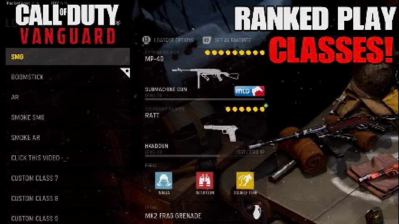 RANKED PLAY CLASSES - MP40, KAR98, RATT, AUTOMATON