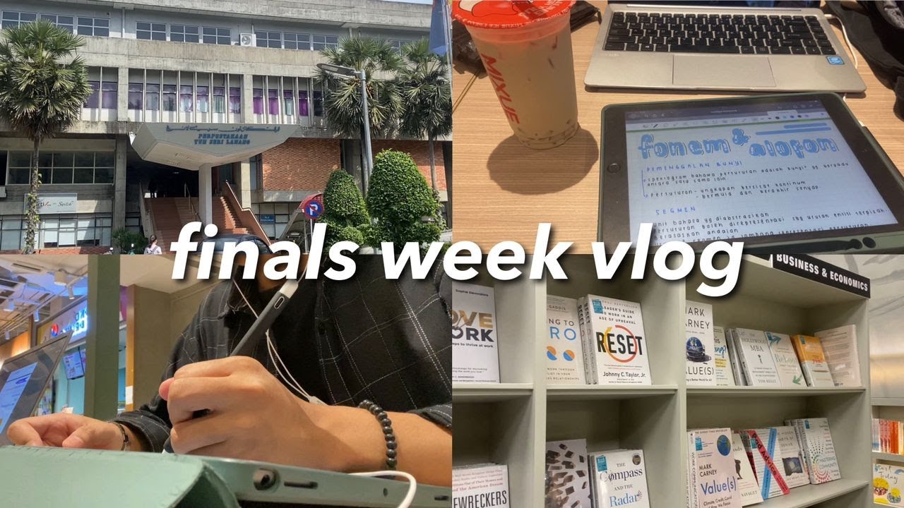 *♡₊˚. finals week vlog : study vlog