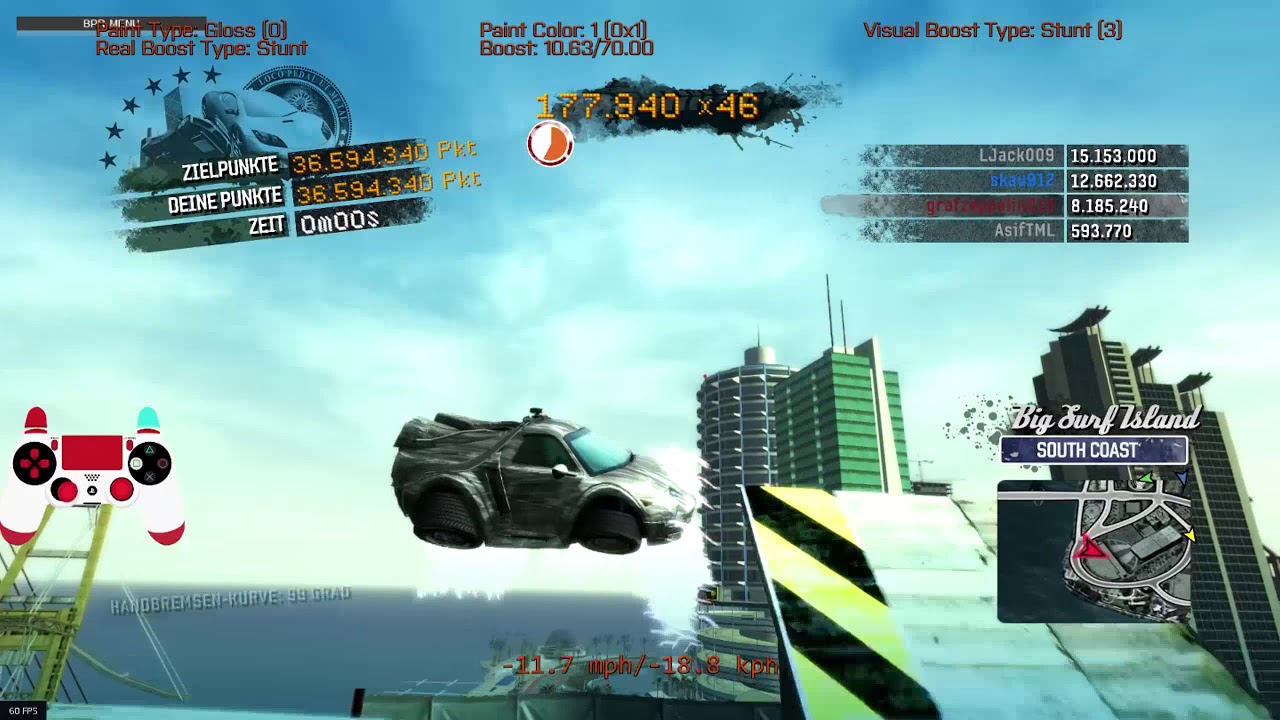 Burnout Paradise Remastered CO-OP Stunt Run [New Freeburn Games Mod]
