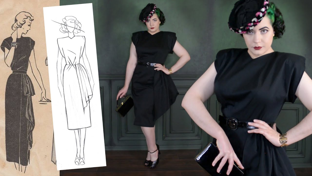 Making a Femme Fatale Summer Dress // Black Cotton Sateen Dress
