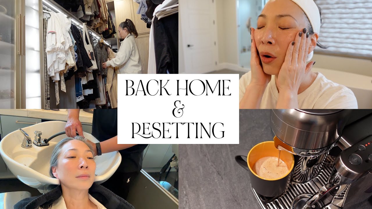VLOG - Back Home in Vegas - New Skincare & Haircut | Unpacking & Organizing Clothes