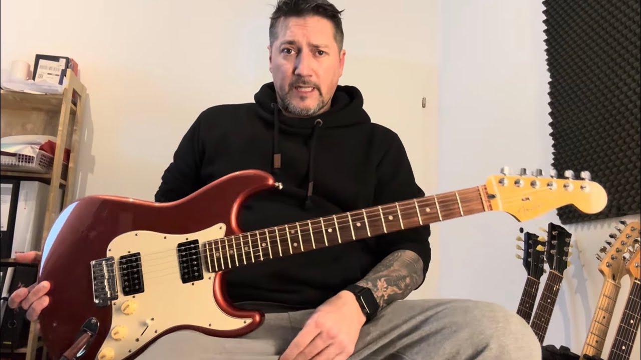 Fender Player Plus Stratocaster HH Seymour Duncan Pearly Gates +/ SH1N Aged Candy Apple Red (Mex 21)