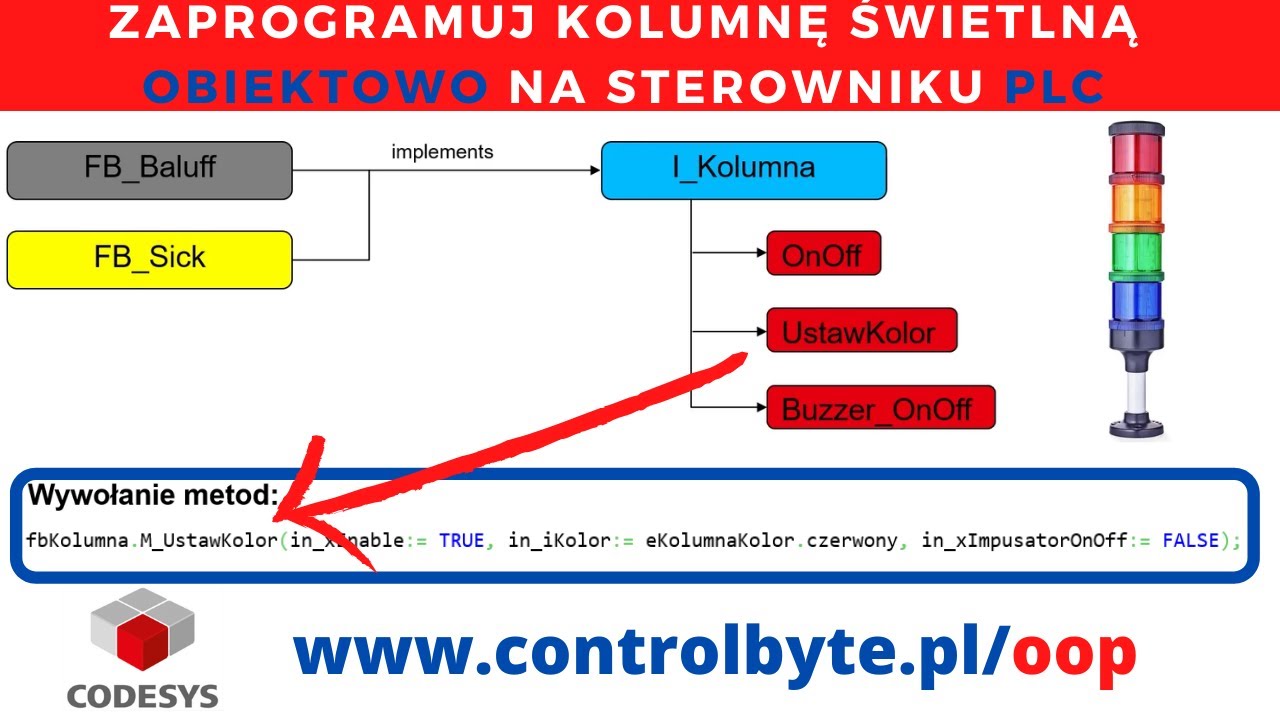 Programowanie obiektowe PLC - zaprogramuj kolumnę świetlną w standardzie PackML