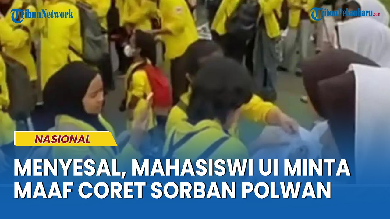 Gentar Banyak Sorotan, Mahasiswi UI Bilang Menyesal dam Minta Maaf Coret Sorban Polwan