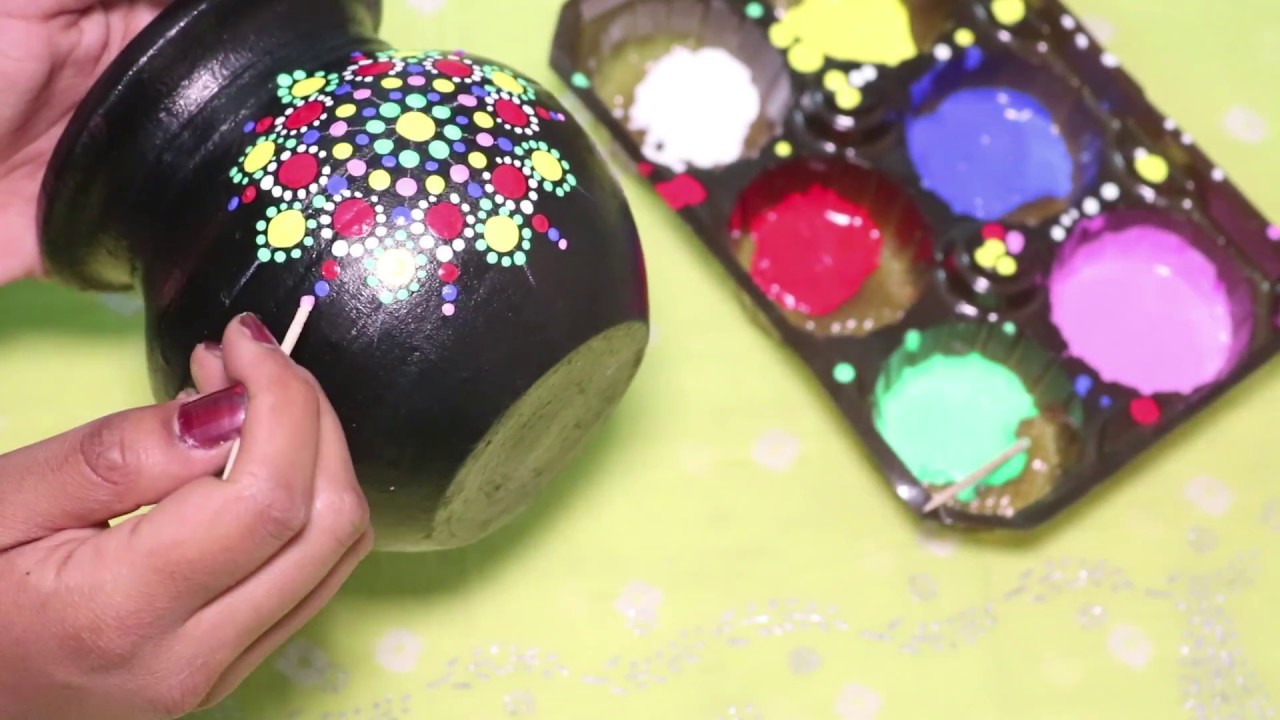 Dot mandala art ||  Easy pot painting