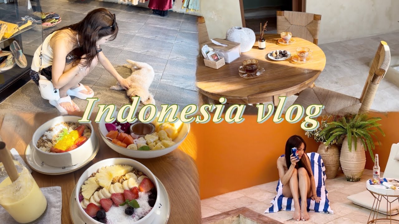 【vlog】オシャレなホテルとカフェが沢山のロンボク島🥹💕最高の夏の旅行🥥🩵
