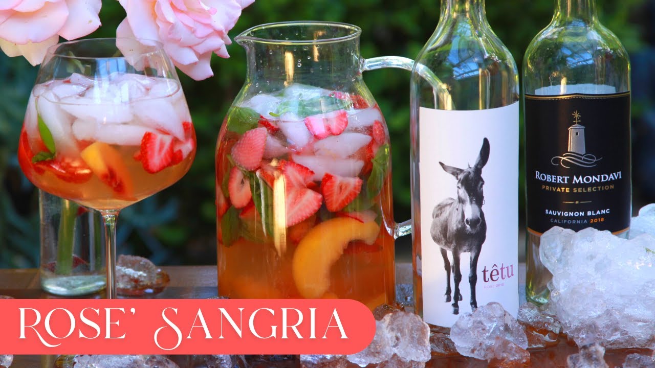 Rosé Sangria Recipe | A Beautiful Summer Party Punch 🌸