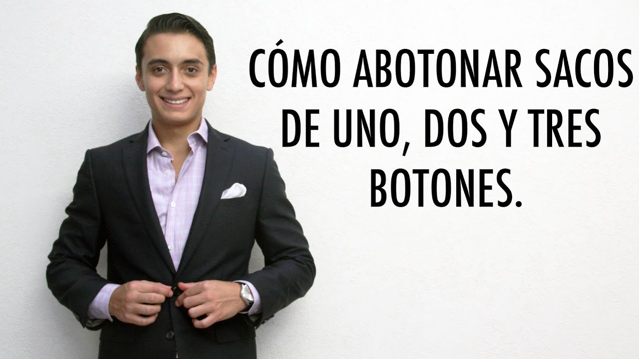 C&oacute;mo abotonar sacos de uno, dos y tres botones | Humberto Guti&eacute;rrez