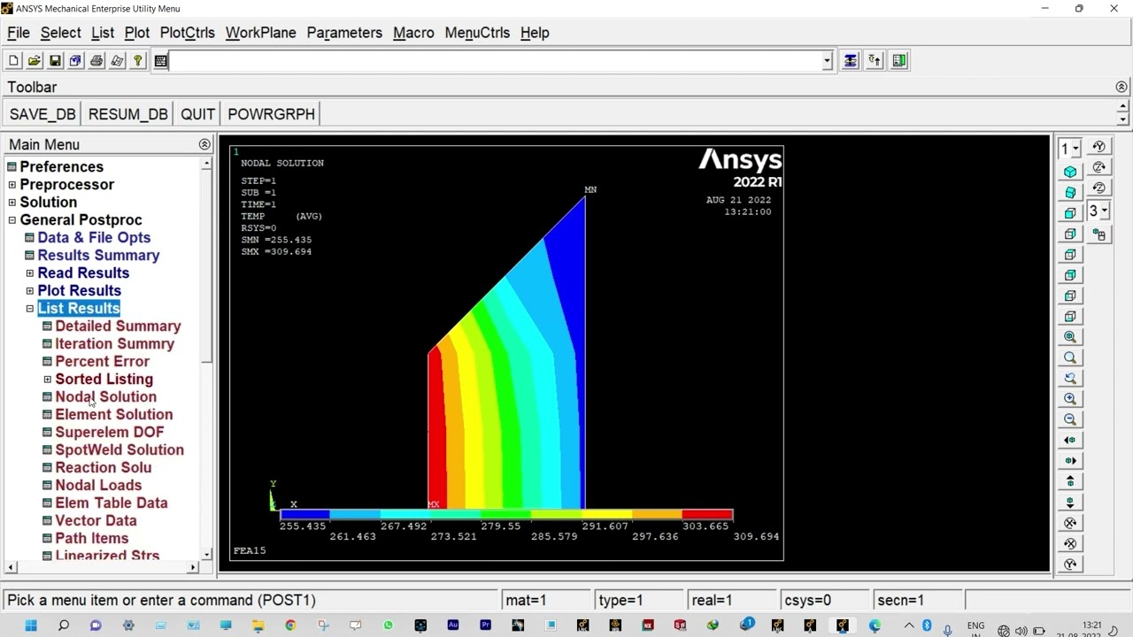 Дымоход FEA | Анализ теплопередачи в дымоходе | Тепловой анализ дымохода — ANSYS APDL