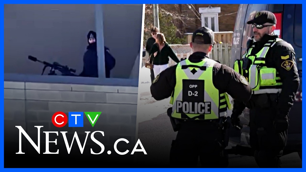 Police sniper spotted during St. Patrick’s day celebrations in Waterloo, Ont.