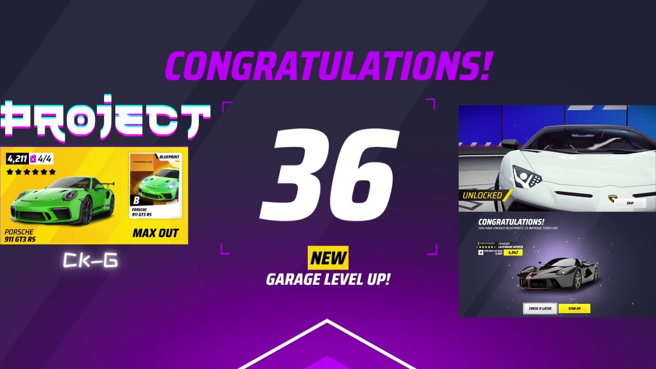 NEW Gold, NEW Car And BIG Star Ups to UNLOCK Garage Level 36 | Asphalt Legends