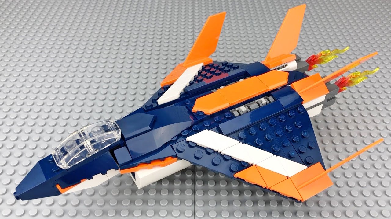 Cute Lego Creator 31126 Supersonic-Jet 2022 Airplane Set Quick Look / Overview / Tour