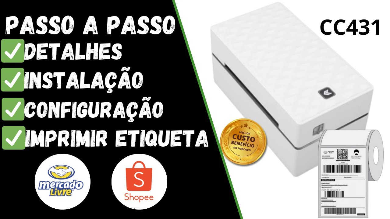 INSTALAÇÃO CC431 NO COMPUTADOR │Etiqueta Shopee │ Etiqueta Mercado Livre │ C420│ CC430│CC421