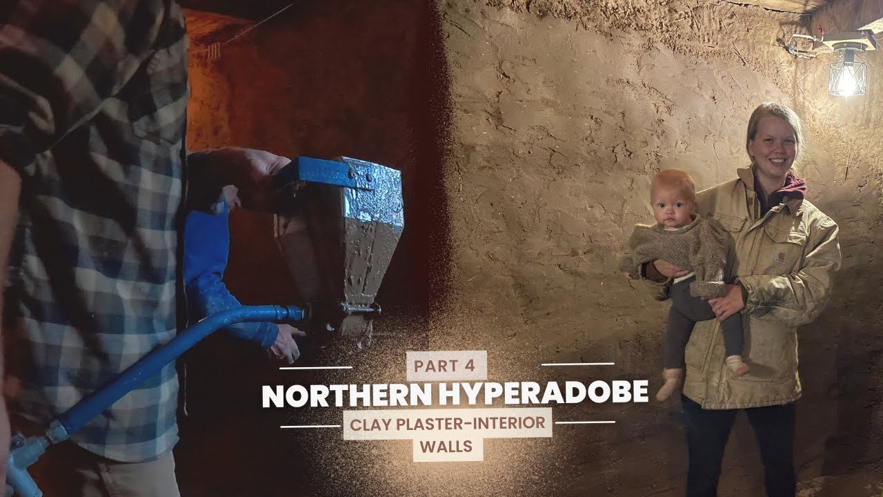 Off Grid Natural Clay Plaster Finish | Northern Hyperadobe Tiny House