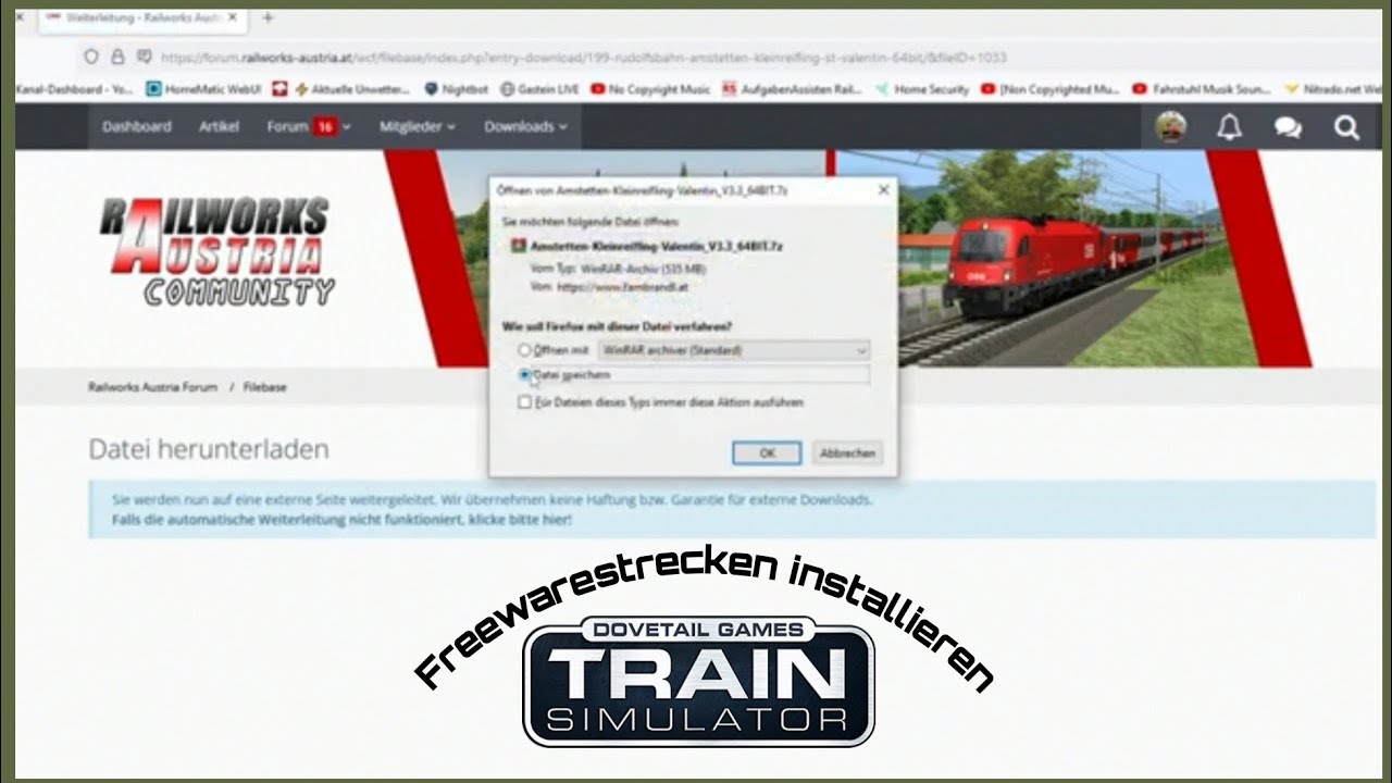 Train Simulator 20xx Tutorial #3| Freeware Strecken im Train Simulator installieren
