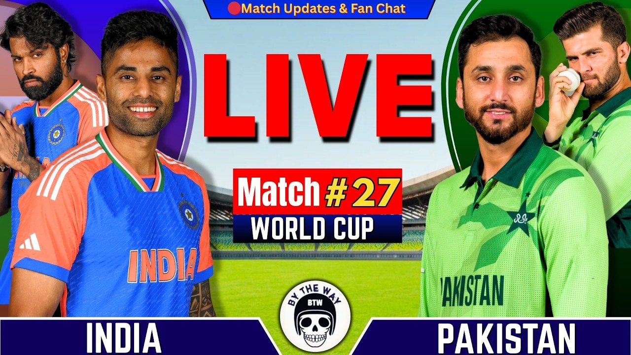 🔴Live: INDIA vs PAKISTAN, T20 WC , 27th Match | Live Cricket Match Today | IND vs PAK Live | SHAHID