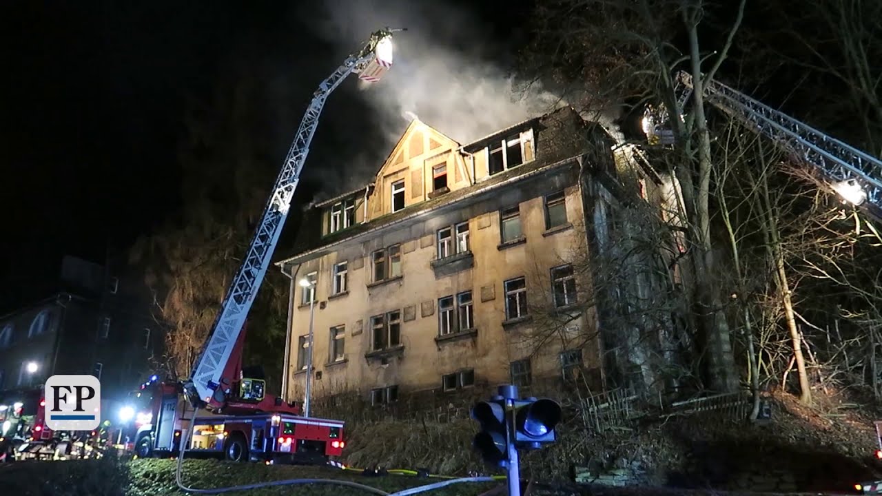 Dachstuhlbrand in Schwarzenberg