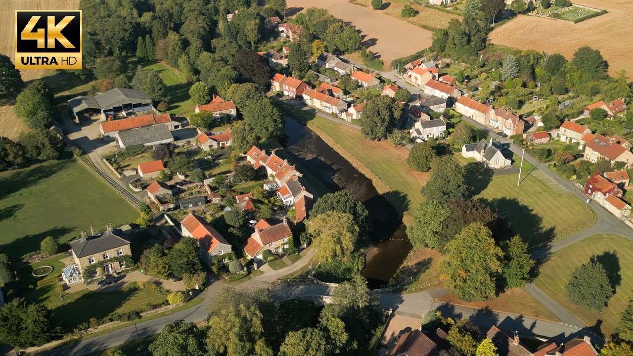 Sinnington From The Air | Peaceful English Village by the River